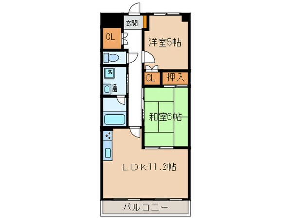 クレアール壱番館の物件間取画像